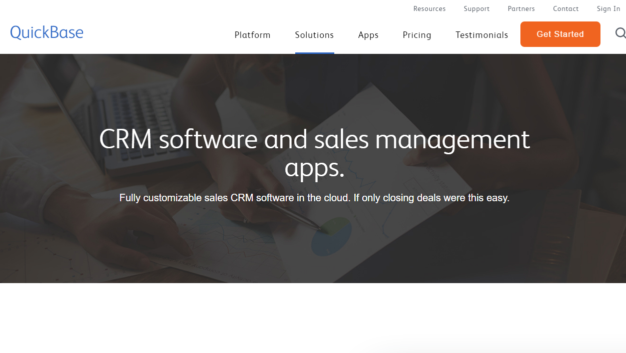 QuickBase sales management software